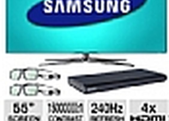 Samsung UN55D7000 55 Class 3D LED HDTV and Samsung BD-D5500 3D Blu-ray Disc Player and Samsung SSG-3050GB Active 3D Battery Glasses Bundle