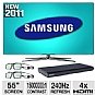 Samsung UN55D7000 55 Class 3D LED HDTV and Samsung BD-D5500 3D Blu-ray Disc Player and Samsung SSG-3050GB Active 3D Battery Glasses Bundle