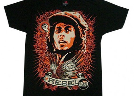 Bob Marley is a Rebel, T-Shirts from SlingshotTShirts.com