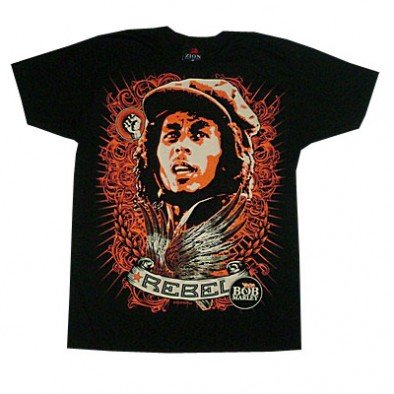 Bob Marley is a Rebel, T-Shirts from SlingshotTShirts.com