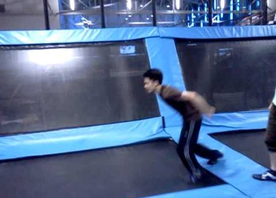 trampoline wallflip!      - YouTube