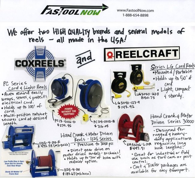 Coxreels and Reelcraft Available from Gentlemint