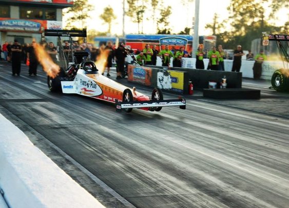 NHRA Driver Clay Millican & Parts Plus Dragster