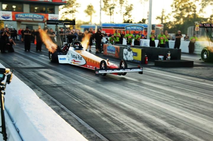 NHRA Driver Clay Millican & Parts Plus Dragster