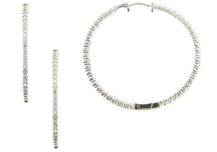 Inside & Out Diamond Hoop Earrings