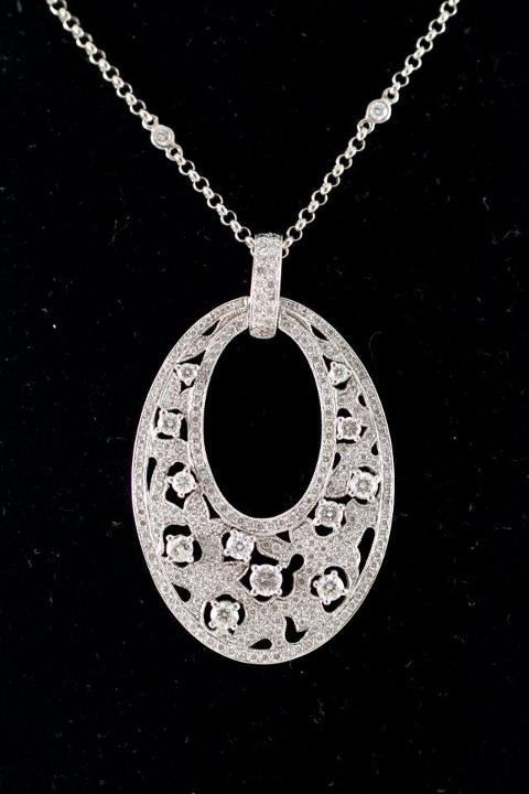 5 ct tw. Custom Pendant in 18K White Gold