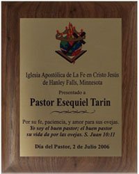 Walnut Plaque