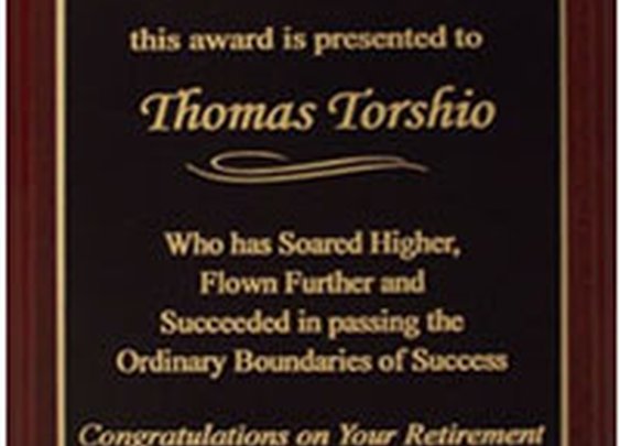 Mahogany Plaque