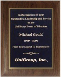 Walnut Plaque