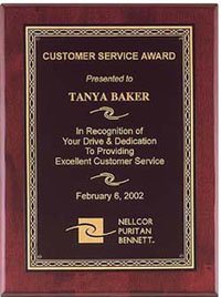 Rosewood Gold Braided Plaque