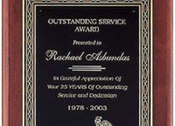 Walnut Plaque