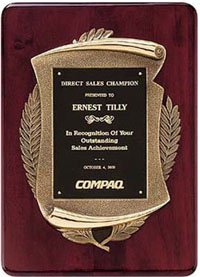 Rosewood Scroll Plaque
