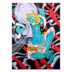 Blue Demon by Alex Nunez Ao-Oni Fine Art Print