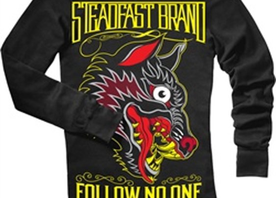 Steadfast Follow No One by Jason Kelly Men's Lone Wolf Thermal T Shirt