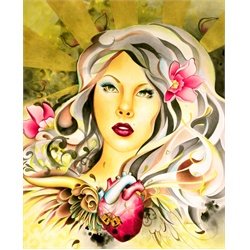 Beautiful Disaster by Cambria Tattoo Art Canvas Print