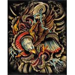 Battle Royale by Tomas Archuleta Old-School Tattoo Canvas Art Print
