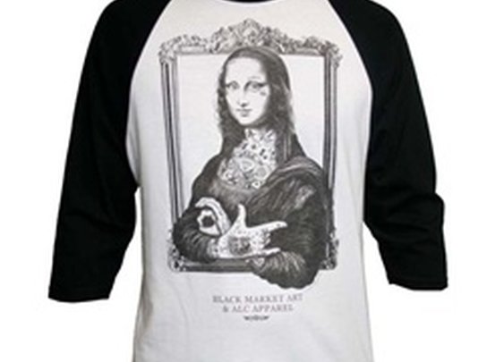 Mona by Jarad Bryant Tattoo Baseball T Shirt