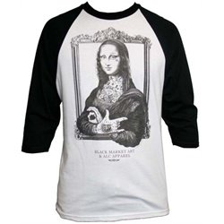 Mona by Jarad Bryant Tattoo Baseball T Shirt