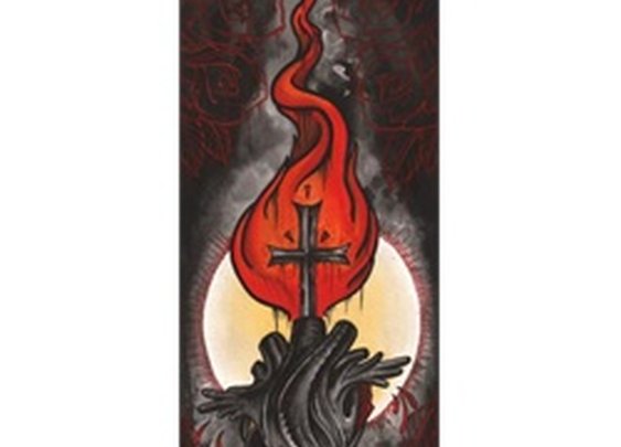 Black Heart by El Brad Mariachi Tattoo Art Canvas Print