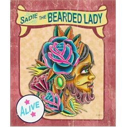 Bearded Lady by Andre Dre Perales and Joel McChristy Tattoo Art Canvas Print