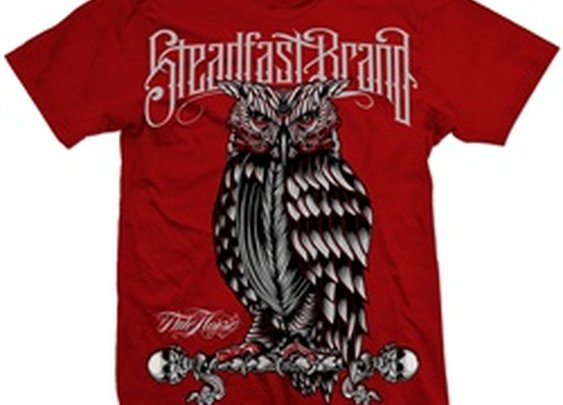 Perched Owl by Palehorse Design Chris Parks Tattoo Art T Shirt