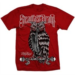 Perched Owl by Palehorse Design Chris Parks Tattoo Art T Shirt