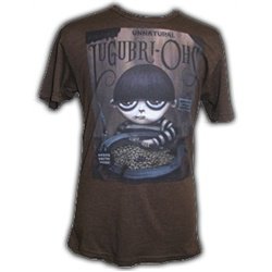 Lugubri-Ohs by Dienzo Creepy Surreal Art Men's Brown T Shirt