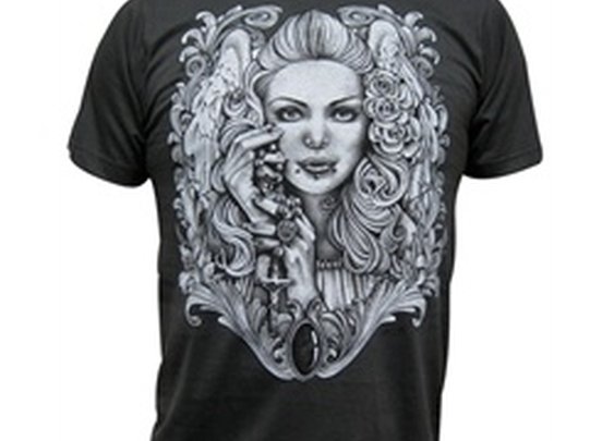 Praying Angel by Mouse Lopez Sexy Tattooed Woman Prison Art T Shirt