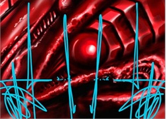 Bio Rhythem by Roman Red Bio-Mechanical Tattoo Artwork Art Canvas Print