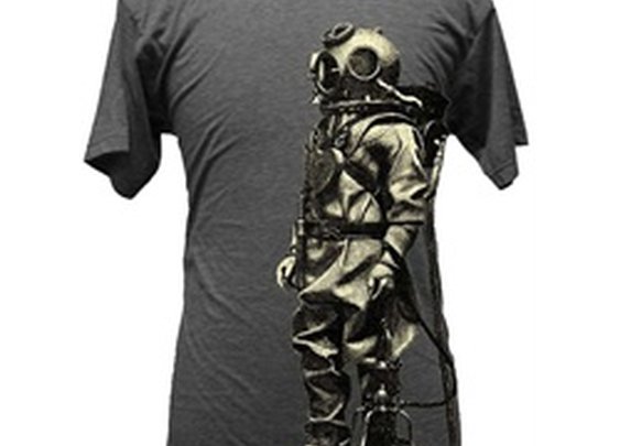 Annex Clothing Sea Diver Explorer Victorian Steampunk Print Tee Shirt