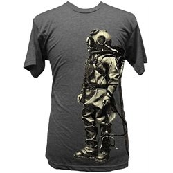 Annex Clothing Sea Diver Explorer Victorian Steampunk Print Tee Shirt