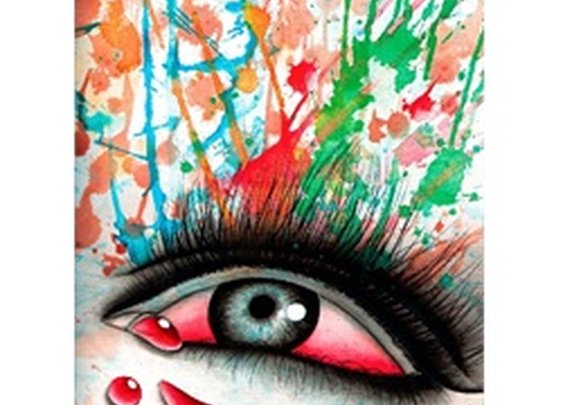 Bloody Eye by Christina Ramos Female Tattoo Artist Art Canvas Print
