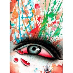 Bloody Eye by Christina Ramos Female Tattoo Artist Art Canvas Print