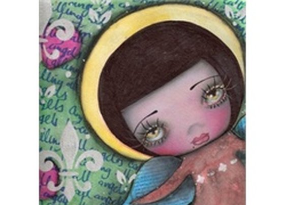 Angel Girl by Abril Andrade Griffith Surreal Artwork Canvas Art Print