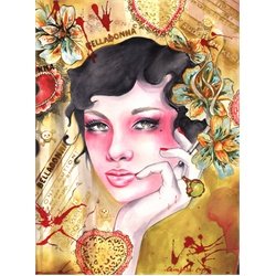 Belladonna by Cambria Tattoo Art Canvas Print