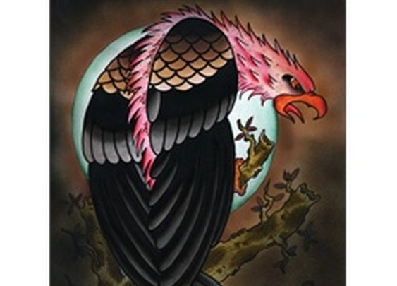 Bowling Pin Eagle by Brother Greg Tattoo Art Canvas Print