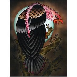 Bowling Pin Eagle by Brother Greg Tattoo Art Canvas Print