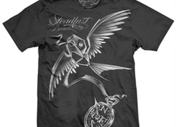 Sketchbird by Jime Litwalk Steampunk Tattoo Sparrow Compass Tee Shirt