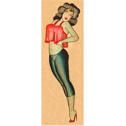 50's Pin-Up by Opie Ortiz Tattoo Art Canvas Print