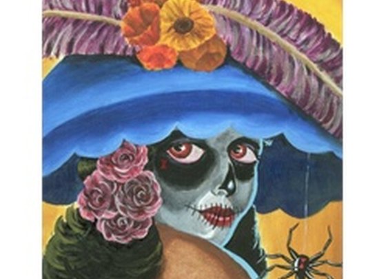 Along Came a Spider by Tony Carey Tattoo Art Canvas Print