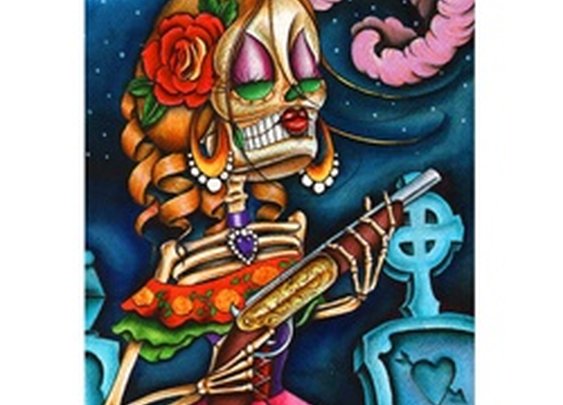 Bonita by Dave Sanchez Mexican Folk Art Print