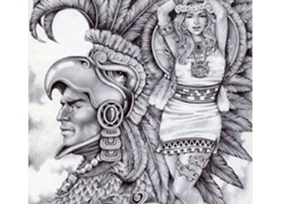 Aztec Pride by Mouse Lopez Lowbrow Artwork Canvas Art Print