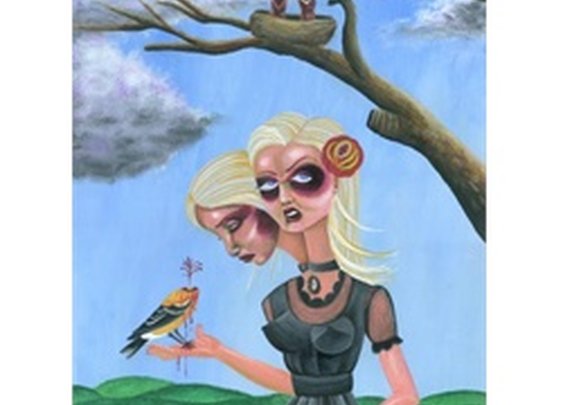 Bird Brain by Tony Carey Tattoo Art Canvas Print