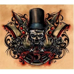 Bill the Butcher by Leighderhosen Tattoo Art Canvas Print