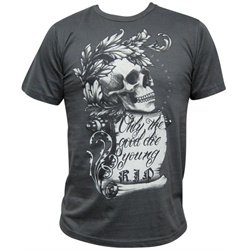 Only The Good Die Young RIP by Marcos Villagran Men’s Tattoo T Shirt