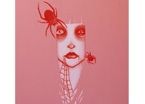 Blood Webs by Ally Burke Tattoo Art Canvas Print