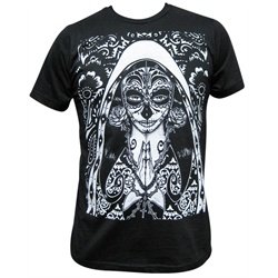 Dark of Night Tattooed Lady of Guadalupe by Josh Stebbins Men’s Tee