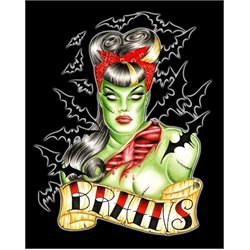 Brains by Hilary Jane Tattoo Art Canvas Print