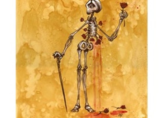 A Rose for the Pretty Lady by David Lozeau Day of the Dead Art Print