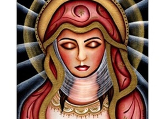 Blessed Virgin Mary by Cat Ashworth Tattoo Artwork Canvas Art Print